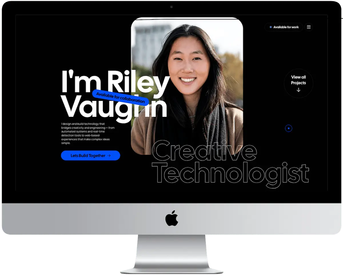 Creative technologist website preview